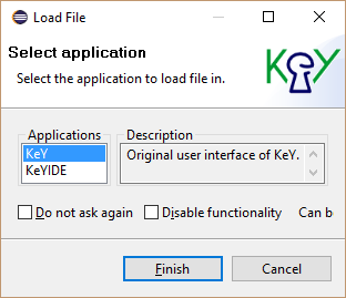 Load a proof or key file