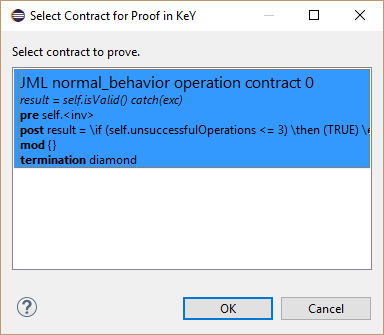 Verify a method contract