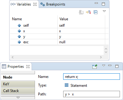 Debug any method or any statement(s) symbolically