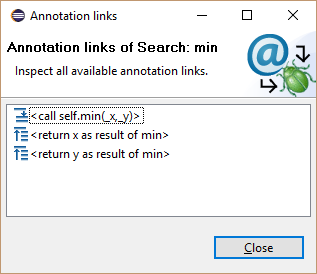 Search text in the labels of symbolic execution tree nodes