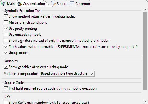 Trace truth values evaluated by KeY as part of a proof