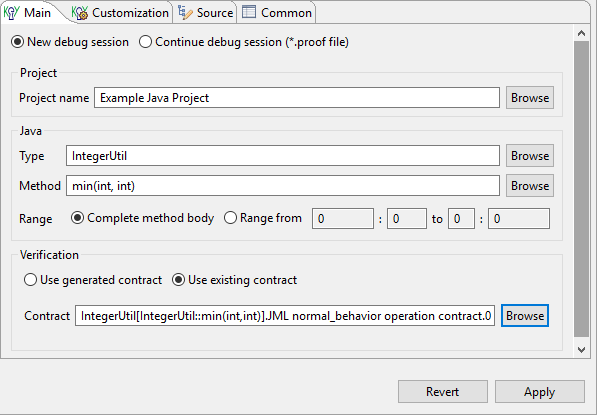 Verify a method contract