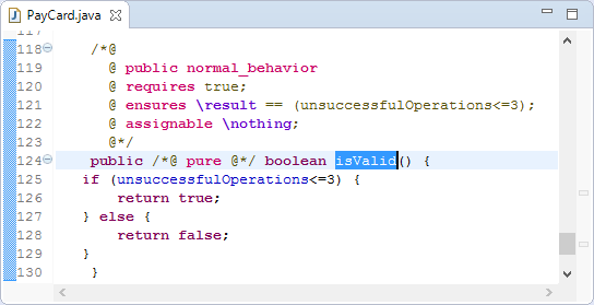 Verify a method contract